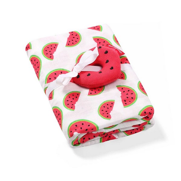 Продукт Babyono - Бебешка пелена бамбук и муселин с играчка 120x120 см. - 0 - BG Hlapeta
